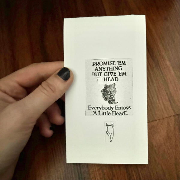 shrunken head, big lover card