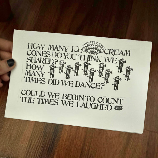 to question our love, would be a waste of a question card